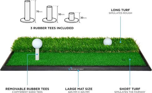 ME AND MY GOLF Dual Turf Golf Hitting Mat - Includes Instructional Training Videos in Saudi Arabia