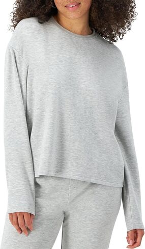 بلوفر Hanes Originals Comfywear French Terry، سويت شيرت قصير بياقة دائرية للنساء in Saudi Arabia