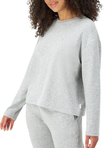 بلوفر Hanes Originals Comfywear French Terry، سويت شيرت قصير بياقة دائرية للنساء in Saudi Arabia