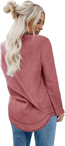 Dofaoo Sweatshirts for Women Crewneck Long Sleeve Shirts Tunic Tops for Leggings Fall Fashion in Saudi Arabia