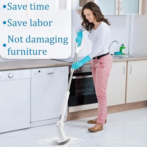 منظف ​​دوار كهربائي قوي، فرشاة تنظيف الحمام المقاومة للماء IPX8 الجديدة لكامل الجسم لعام 2024، منظف الدش بمقبض طويل وسرعتين، استبدال الرؤوس، مستلزمات التنظيف لأرضية بلاط الدش in Kuwait