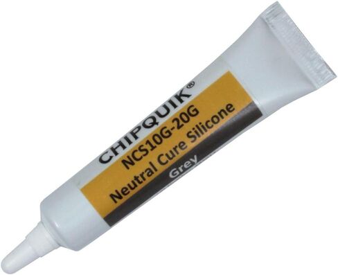 Chip Quik NCS10G-20G Neutral Cure Silicone Adhesive Sealant 20g (0.7oz) Squeeze Tube (Dark Grey) for Precision Dispensing in Saudi Arabia
