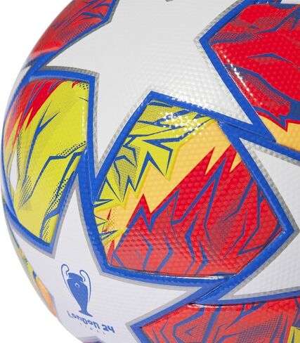 كرة قدم من اديداس UEFA Champions League FIFA Quality Ball IN9334، للجنسين، كرة قدم، أبيض/أزرق متوهج/برتقالي فلاش، 5 in Saudi Arabia