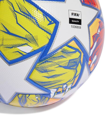 كرة قدم من اديداس UEFA Champions League FIFA Quality Ball IN9334، للجنسين، كرة قدم، أبيض/أزرق متوهج/برتقالي فلاش، 5 in Saudi Arabia