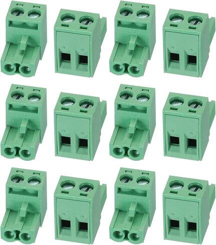 Uxcell 12 قطعة KF2EDG 5.08 مم الملعب 2P مقبس توصيل كتل قابلة للتوصيل in Kuwait