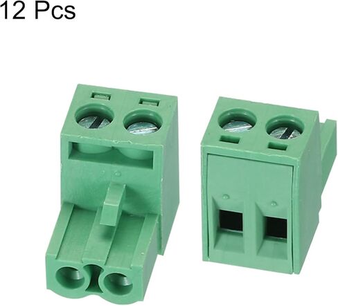 Uxcell 12 قطعة KF2EDG 5.08 مم الملعب 2P مقبس توصيل كتل قابلة للتوصيل in Kuwait