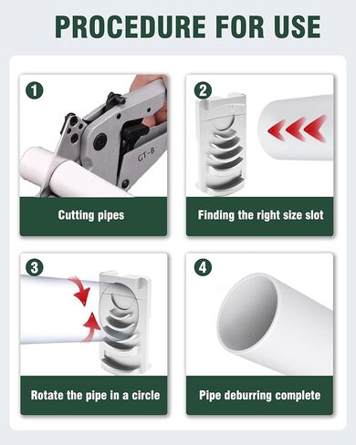 أداة إزالة الأزيز للأنابيب البلاستيكية، مخرطة الأنابيب البلاستيكية الاحترافية لإزالة نتوءات ستة أحجام من الأنابيب: 1 1/4 بوصة - 4 بوصة أداة مخرطة الأنابيب الفعالة لمخرطة الأنابيب البلاستيكية مع أداة شطب PVC ذات شفرة حادة in Kuwait