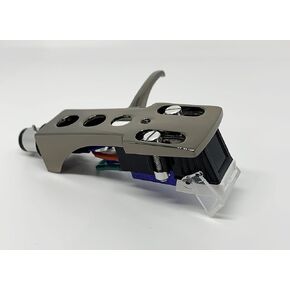 Blue Cartridge and Stylus, needle and Titanium Headshell with mounting bolts for Pioneer SPL100, PL112D, PL12D, PL117D, PL15R, PL514, PL50
