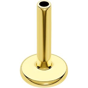 COCHARM 1pcs G23 Titanium Push in Flat Back Bar 14K Gold 16g Threaless Helix Conch Tragus Cartilage Earrings Stud Top Nickel Free Cartilage Bar 6mm/8mm/10mm