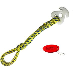 Boat Tubes Tow Harness for Tubing Bundle with Airhead Quick Connector Rope and FunnPort Keychain Use for Boating with Towable Booster Ball, Tube like Big Mable for 2 3 or 4 person