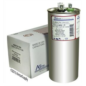 Goodman CAP050700440CT Replacement - 70 + 5 uf/Mfd 370/440 VAC AmRad Round Dual Universal Capacitor, Made in The U.S.A.