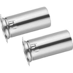 MECCANIXITY 9pin Ceramic Vacuum Tube Socket Valve 53mm Aluminum Shield for 12AX7 12AU7 ECC83 ECC82 Tube, Silver Tone Pack of 2
