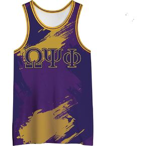 BBGreek Omega Psi Phi Official Vendor - Que - Athletic Basketball Jersey - Graffiti Grunge - Fraternity Paraphernalia