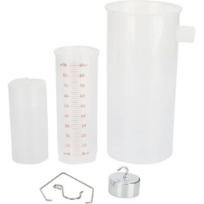 Plastic Graduated Cylinder,Physics Experiment Measuring Test Tube Set with Overflow Cup,Weight and 2 Hook,Suitable for Physics Teaching(Buoyancy Principle Experimental Equipment)