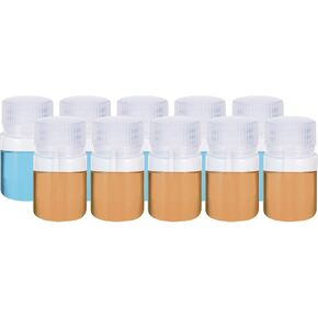 PATIKIL 24 Pcs 30ml Reagent Bottles, PP Wide Mouth Round Bottles with Screw Cap for Lab Water Reagent Liquids Solid Sample Storage Seal, Transparent White