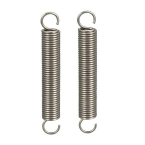 uxcell Extended Tension Spring Wire Diameter 0.047", OD 0.39", Free Length 1.97" Stainless Steel Small Dual Hook Tension Spring for Machinery Construction Industrial 2pcs