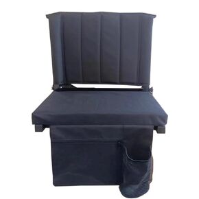 Stadium Seat for Bleachers with Back Support Includes Shoulder Straps Carry Handle and Cup Holder