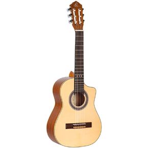 Ortega Guitars Requinto Series 6 String Acoustic Guitar, Right, Spruce, 22 Zoll (RQ25)