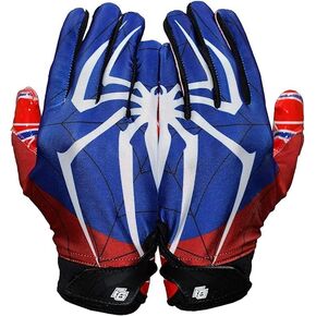 Football Gloves - Tacky Grip Skin Tight Adult Football Gloves - Enhanced Performance Football Gloves Men - Spider - Men Pro Elite Super Sticky Receiver Football Gloves - Adult Sizes