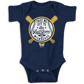 Take Me Out to The Ball Game Baby Apparel for Milwaukee Baseball Fans (NB-7T)