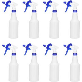 PATIKIL 500ml/16oz Plastic Spray Bottles, 4pcs Adjustable Nozzle Leak Proof Empty Water Mist Stream Sprayer for Cleaning Solutions Plants Hair, Blue