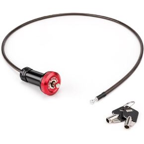 Bike Cable Lock - Handlebar End Bike Lock Cable - Bike Chain Lock Bicycle Helmet Cable Lock Anti Theft for Mountain/Road Bike Bars (Black)