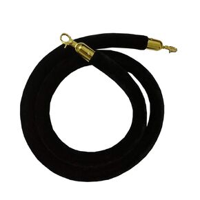 59/78.8.1 inches Rope Stanchion Queue Velvet Rope with Gold Color Hooks, Green, 59.0 inch