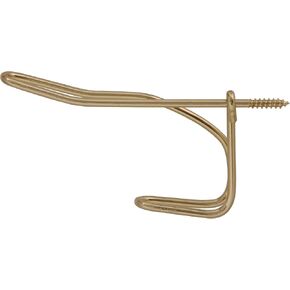 852893 Wire Coat and Hat Hook Brass Plated -2 Pack