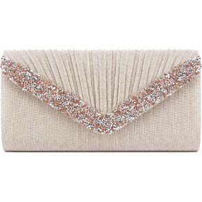 Naimo Flap Dazzling Clutch Bag Evening Bag With Detachable Chain in Kuwait