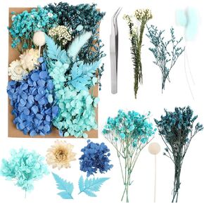 Dried Flowers,Dried Flowers Set for DIY Scrapbook Accessories Flower Arrangements Flower Decoration Wedding Decoration(Black)