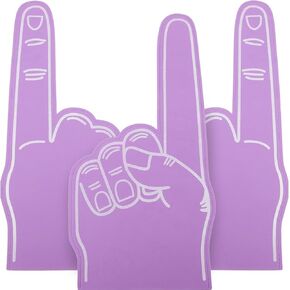VOSAREA 3pcs Giant Foam Finger Number 1 DIY Blank Foam Hand Cheerleading Foam Fingers Foam Hand Pom Pom for Sports Cheer