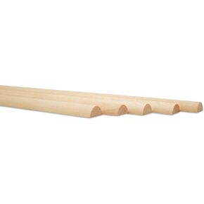 Split Wood Dowel Rods 18-inch x 1/2-inch, Pack of 50 Unfinished Fluted Birch Molding Trim for DIY & Dowel Feature Wall, by Woodpeckers