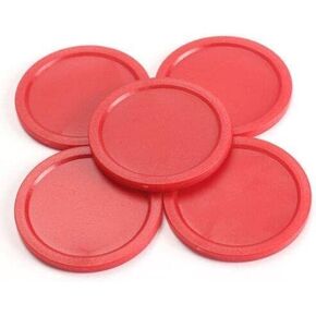 5Pcs Red Mini Air Hockey Table Pucks 50mm Puck Children Table New 2-inch Convenient and Attractive Air Hockey Arcade and Table Games