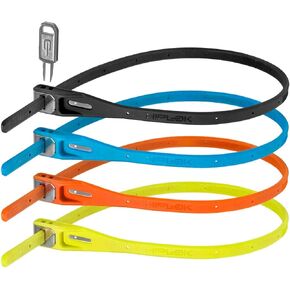 Hiplok Z LOK 4 Pack: Multicolour Security Tie Bike Locks