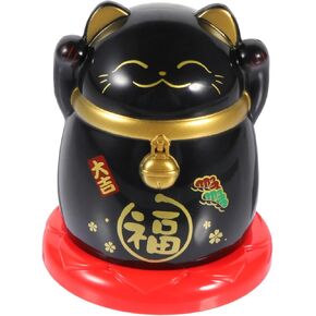 Box Toothpick Jar Funny Toothpick Dispenser Cotton Swab Organizer Cat Figurine Toothpick Case Tiny Money Cat Statue Toothpick Container Plastic Cocktail Travel Fruit