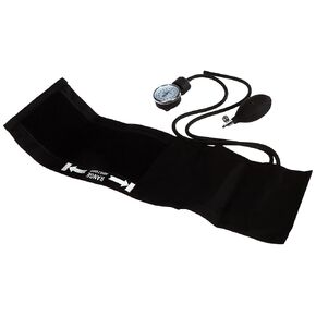 Prestige Medical Adult Cotton Aneroid Sphygmomanometer, Black