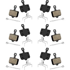 6 Pairs Bike Brake Pads, Resin Semi-Metal Bicycle Disc Brake Pads Ebike Brake Pads Replacement Compatible with Sram Brake Pads Avid Elixir E1 E3 E5 E7 E9 ER CR XO XX DB1 DB3 DB5