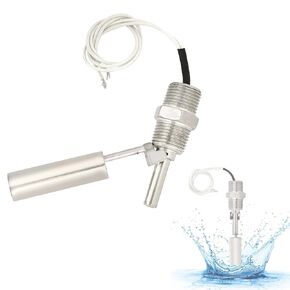 Liquid Water Level Sensor,DC0-110V Stainless Steel Liquid Water Level Float Sensor Switch 1/2Npt Male Thread Tanks Water Level Sensor for Water Tank,Fuel Tanks, Water Towers