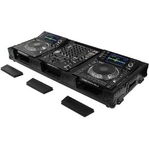 Odyssey Cases Extra Deep Black DJ Coffin Case for 12″ Format DJ Mixer and Two Media Players