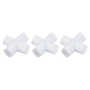 YOKIVE 3 قطع قضيب تحريك مغناطيسي، محرك متقاطع مطلي بمادة PTFE | رائعة لخلط محلول سائل المختبر (أبيض، 0.79 بوصة)