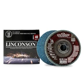 LINCONSON 10 Pack 7 Inch 40 Grit Zirconia Abrasive Grinding Wheel and Flap Sanding Disc for Metal & Stainless Steel 7/8" Arbor T29 Conical (SF 7040ZA9)-Extreme Performance Series