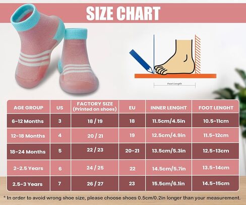 Dookeh Baby Shoes Boys Girls First Walking Shoes Non Slip Soft Sole Sneakers Toddler Infant Babygirl Sock Shoes in Kuwait