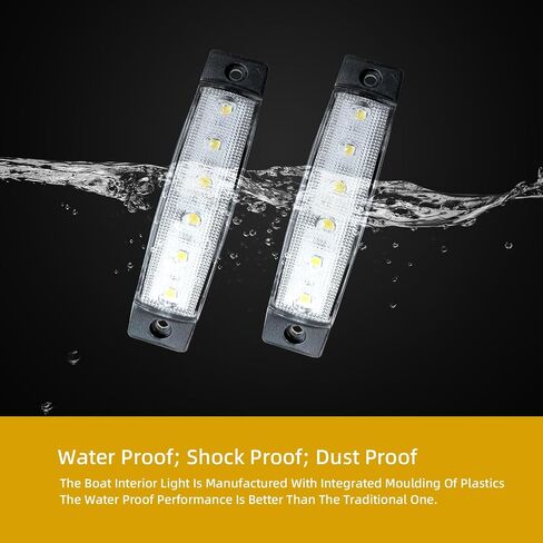 أضواء LED البحرية أضواء LED قارب لسطح القارب مجاملة قمرة القيادة الديكور ضوء 12 فولت أضواء LED مقاومة للماء للقوارب، يخت الصيد قارب عائم قارب شراعي كاياك، 10 قطع in Kuwait