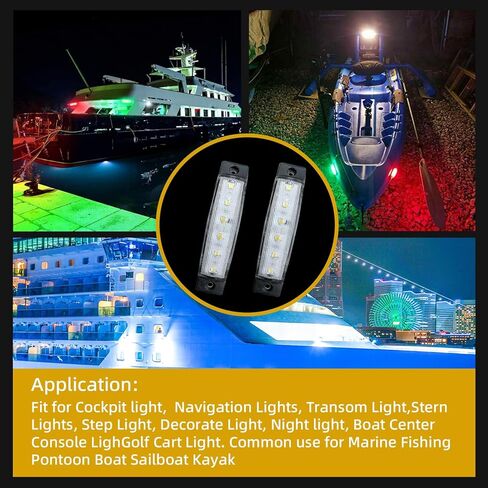 أضواء LED البحرية أضواء LED قارب لسطح القارب مجاملة قمرة القيادة الديكور ضوء 12 فولت أضواء LED مقاومة للماء للقوارب، يخت الصيد قارب عائم قارب شراعي كاياك، 10 قطع in Kuwait