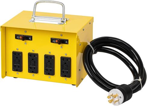صندوق توزيع الطاقة 30 أمبير، 8 منافذ GFCI Spider Box الكهربائية، مدرج في قائمة ETL، قاطع الدائرة: 20 أمبير 125 فولت، توزيع الطاقة لحالات الطوارئ in Saudi Arabia