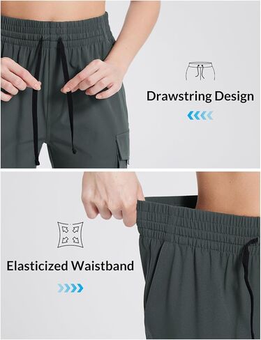 BALEAF Women's Hiking Pants Cargo Quick Dry Pants Water Resistant Loose Lightweight Travel Fishing Outdoor UPF50+ in Saudi Arabia