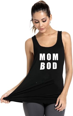 FANNOO Tank Tops for Women-Womens Funny Saying Fitness Workout Racerback Tank Tops Sleeveless Shirts in Saudi Arabia