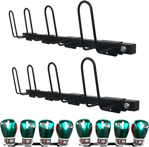 قفاز الملاكمة مجفف قفاز الملاكمة تخزين الحائط حامل حامل رف فولاذي معلق مسحوق أسود مطلي يحمل 4 أزواج من القفازات 29 بوصة مجموعة من قطعتين (يتطلب التجميع) in Kuwait