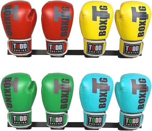 قفاز الملاكمة مجفف قفاز الملاكمة تخزين الحائط حامل حامل رف فولاذي معلق مسحوق أسود مطلي يحمل 4 أزواج من القفازات 29 بوصة مجموعة من قطعتين (يتطلب التجميع) in Kuwait