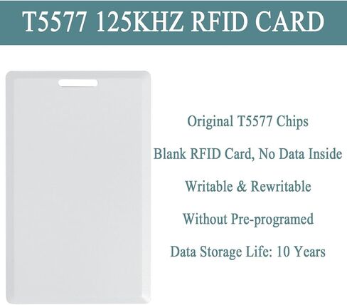 12 PCS T5577 Thick Smart Cards, Contactless 125khz RFID Rewritable Proximity Clamshell Weigand Prox Card, Compatible with 1386 1326 H10301 Format Readers and Keyless Entry Access Control Systems in Saudi Arabia